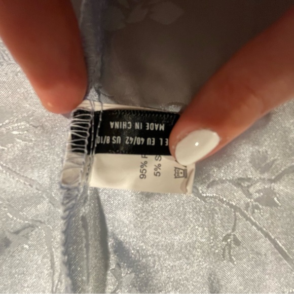 Baby Blue Floral Bandana Wrap Top - Picture 5 of 6